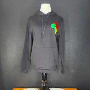 Hybrid Hoodie Pullover with Power Fist in Red, Green, and Yellow NEW Never worn